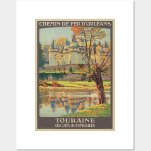 Touraine Circuits Automobiles France Vintage Poster 1920s Posters and Art